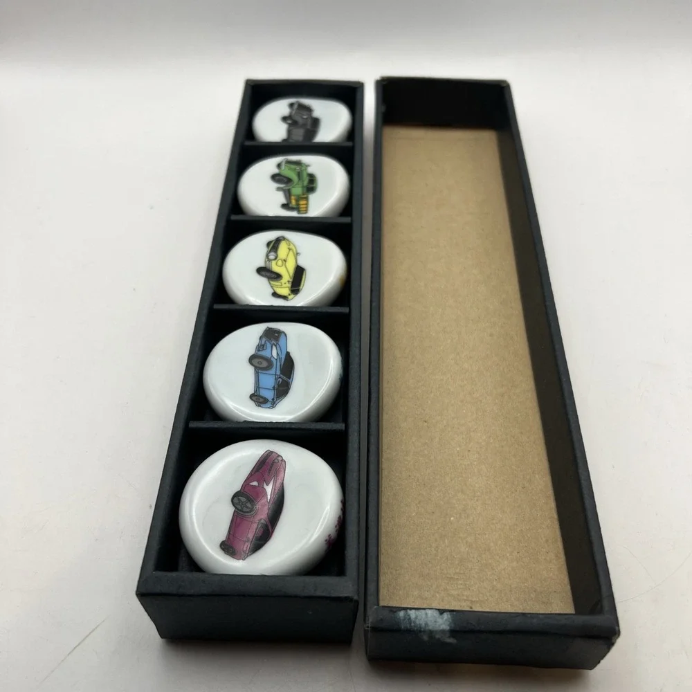 Limited Edition Tajimi Japan Mino Ware Automobile Chopstick Holder Set  RARE